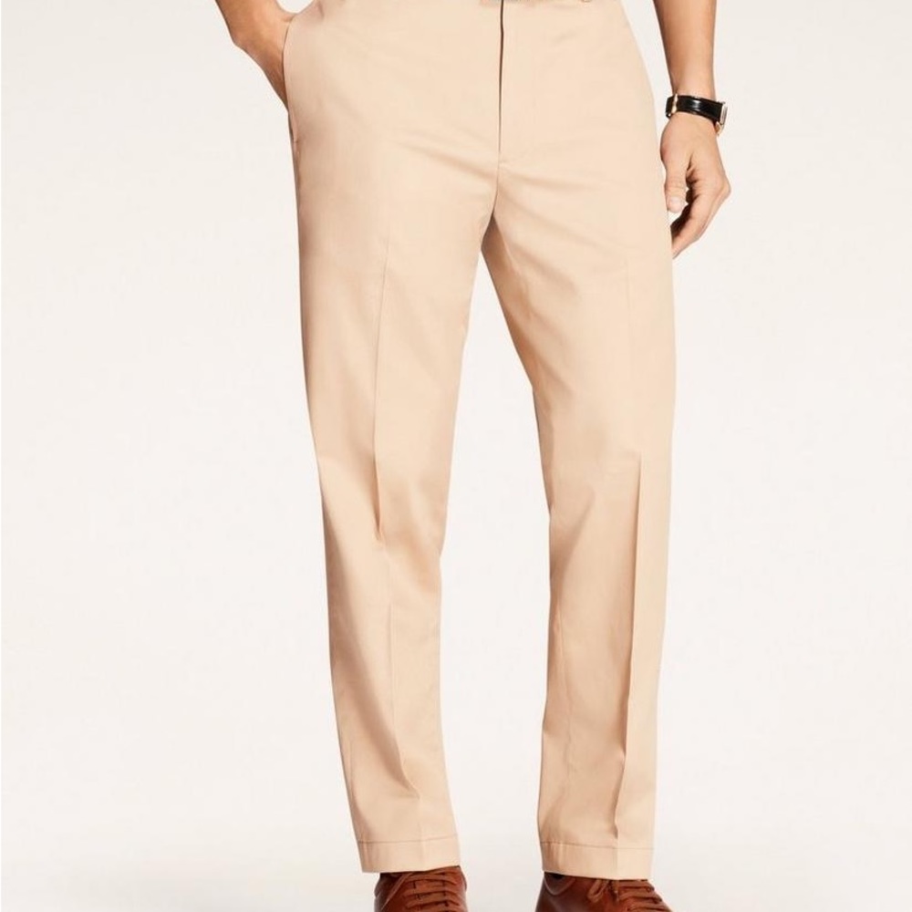 Brooks Brothers Clark Advantage Fit dark khaki chinos, 34 x 30.